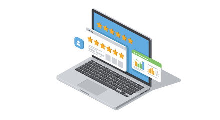 Online customer feedback and data analysis isometric design