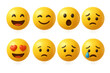 © Ophelia - Colorful 3d emoji set featuring various expressions