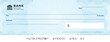 © bibin - Empty money cheque. Bank check. check book template with pattern and blank fields. Currency payment coupon, US dollar check background.