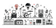© Fripixday - Creative collage of musical instruments and audio equipment for performance and recording