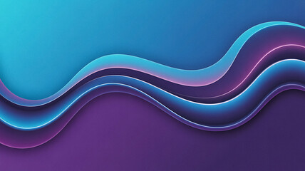 Canvas Print - Abstract flowing waves of blue and purple gradient background