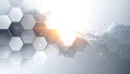 Abstract technology background with hexagon pattern