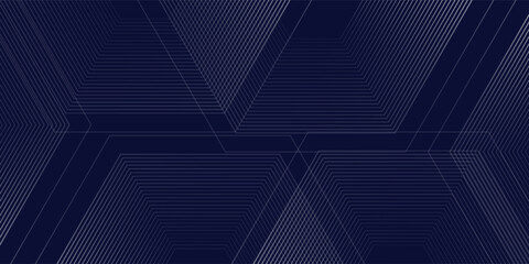 Wall Mural - Modern blue background blue andwhite gradation. Hexagon effec line illustrations simple art modern