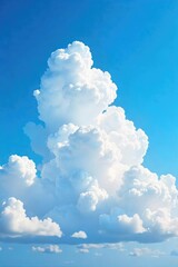 Wall Mural - vast, fluffy cumulus clouds drift lazily across a brilliant azure sky, a perfect summer day scene id
