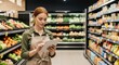 © MDRifat - Retail worker checks inventory on a tablet in grocery store aisle