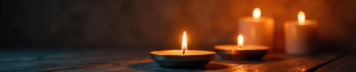 Wall Mural - warm, inviting glow of flickering candlelight illuminating a cozy scene perfect for relaxation, roma