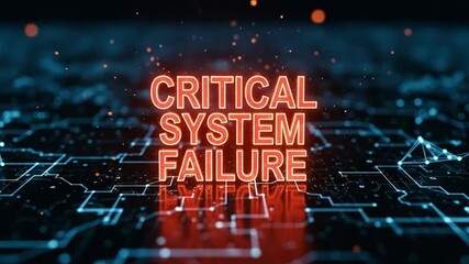 Abstract visualization of a server crash and data network error