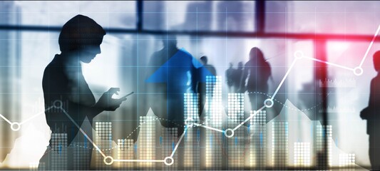 Wall Mural - Business intelligence marketing finance management. Mixed Media
