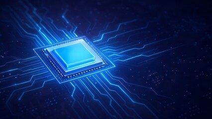 Wall Mural - Central Computer Processors CPU concept - 3d rendering.