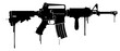 © Camel - Assault Rifle M4 Graffiti Stencil Vector