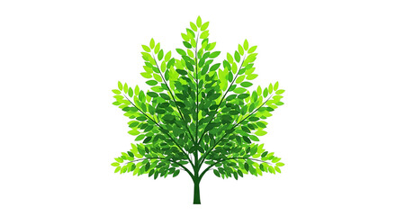 Green tree isolated on transparent background, a symbol of nature and growth