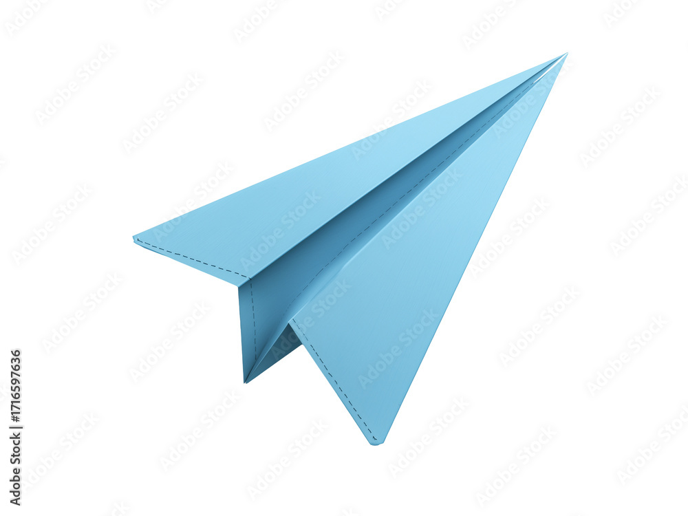 Paper Plane Send icon. 3D isolated on transparent background, Clipart ...