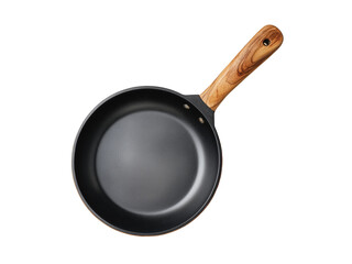 fry pan wooden handle isolated on transparent background, Clipart png