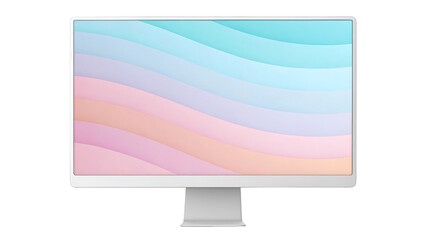LCD TV and computer monitor on a white background