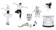 © Mirian - World dance day celebration featuring ballet hip hop pointe shoes stage and music notes
