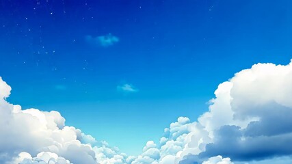 Wall Mural - Vivid Sky: Capture the essence of a bright day with fluffy clouds.