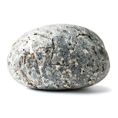Gray round stone on white background