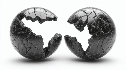 Cracked black spheres