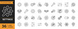 © twenty-icons - settings icon set. Editable stroke. Vector illustration