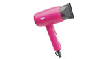 Pink handheld hair dryer isolated on transparent background