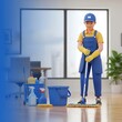 © Ghyovha - Cleaning Service Mopping Floor Vector Illustration for Advertising and Promotion