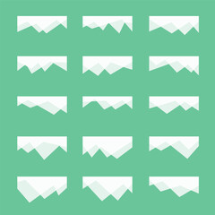 Wall Mural - Collection of dividers shape templates. shape Lines, shape Collection of Abstract Design Element. Modern separator header for website and app. 