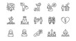 © BUDENGRMX - Vector Icons Set of Vector icon set illustrating personal crisis social problems and disasters. EPS Editable