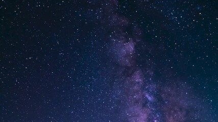 Wall Mural - Astrophotography Milky Way Galaxy in Summer Sky Time Lapse