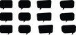 © MG GONDAL  - Set of chat bubbles black message box set set of black and white buttons