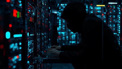 Cybersecurity Intrusion, Hacker Exploiting System Vulnerabilities to Attack Data Center