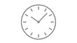 © anggoro - Simple black and white illustration of a clock showing time, minimalistic design for backgrounds