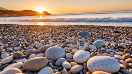Wall Mural - A scenic coastline filled with large rocks and calm water, ideal for use in travel or nature photography
