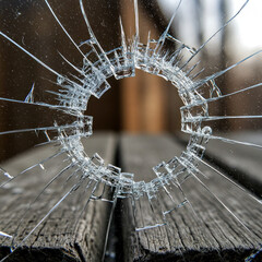 broken glass window