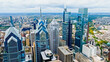 Aerial Philadelphia Skyline with Modern Skyscrapers and Center City View