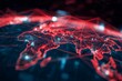 © kittikunfoto - Global network concept with digital connections overlaying the world map, illustrating advanced technological and communication advancements.