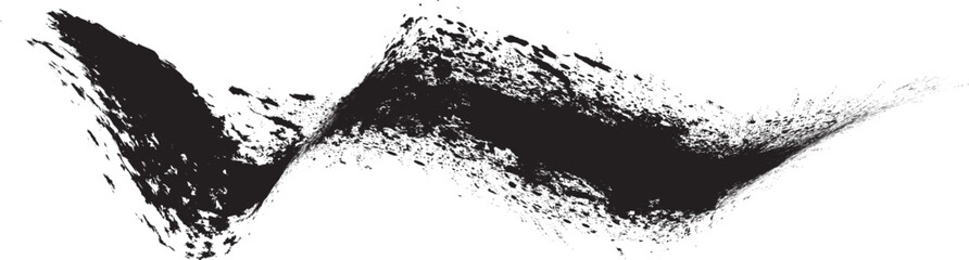 Wall Mural - Grunge Wave Logo Element. Surfing Icon . Brush Stroke . Vector Illustration.