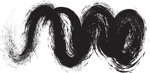 Wall Mural - Grunge Wave Logo Element. Surfing Icon . Brush Stroke . Vector Illustration.