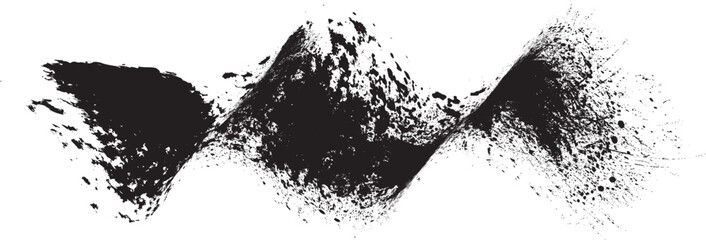 Wall Mural - Grunge Wave Logo Element. Surfing Icon . Brush Stroke . Vector Illustration.