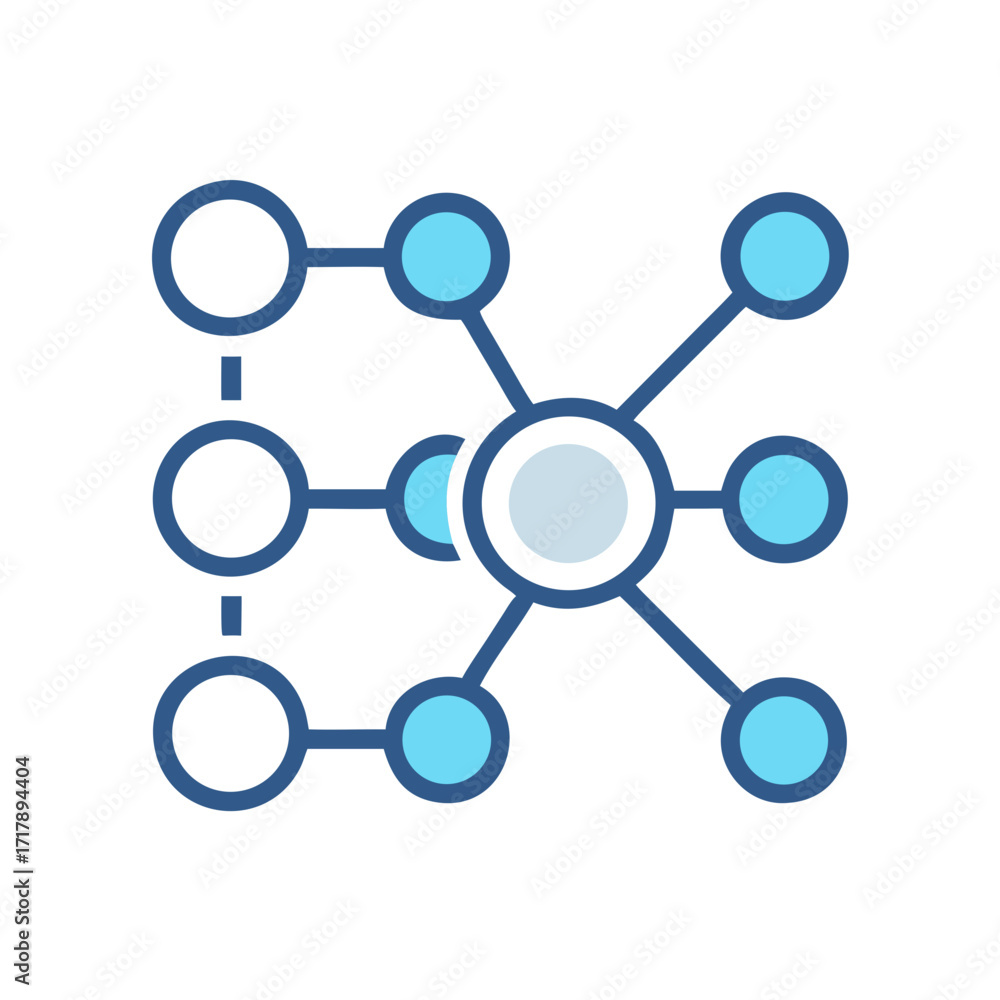 Network connection diagram illustration vector graphic design node link ...