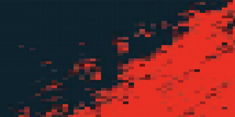 Wall Mural - pixel abstract mosaic background gradient design isolated black elements on white background vector 