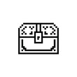 © Lovely - Detailed Pixel Art Treasure Chest Icon Isolated on White Background