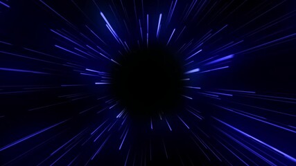 Wall Mural - Seamless Looping Deep Blue Light Tunnel Warp Effect
