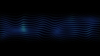 Wall Mural - Looping Curved Blue Lines with Flowing Motion
