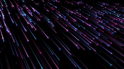 Wall Mural - Seamless Looping Neon Light Trails Speed Motion Background
