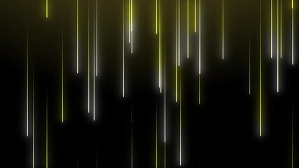 Wall Mural - Seamless Looping Vertical Golden Light Streaks Falling Animation
