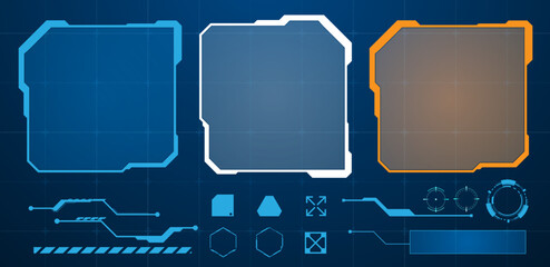 Futuristic touch screen of user interface. Vector illustration	