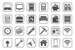 © MIZANUR - Collection of household and office icons in a grid