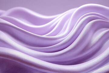 Wall Mural - Soft lavender textile texture with elegant flowing waves and subtle sheen.