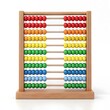 © Momotaj 420 - Colorful wooden abacus with rainbow beads on white background