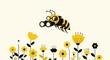 © Siti - Observant Bee Inspecting Floral Meadow With Binoculars And Botanical Flowers